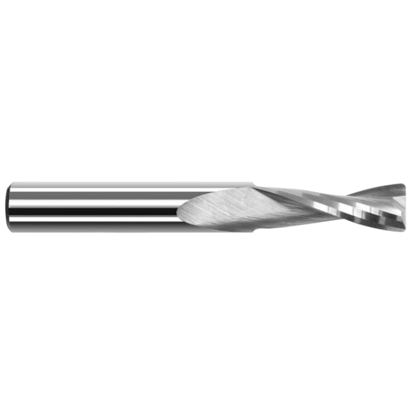 End Mill for Plastics - 2 Flute - Corner Radius, 0.0625" (1/16), Length of Cut: 5/16"